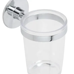 Portaspazzolino acciaio/abs fissaggio con adesivi o viti