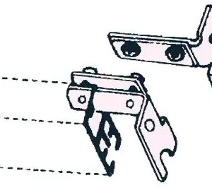 Coppia innesti per angoli.Accessori per binari ab1006