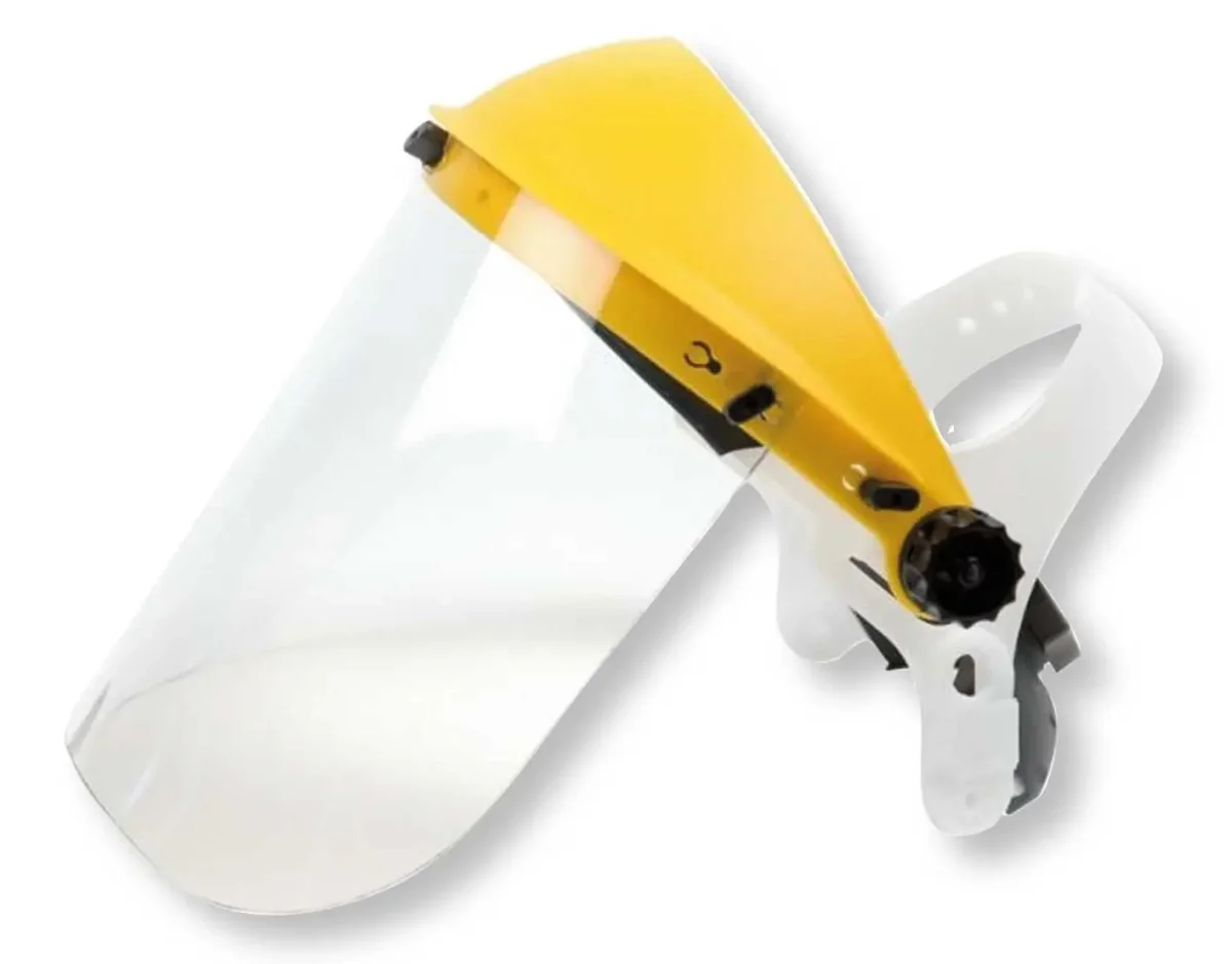 Visiera protettiva regolabile con schermo in policarbonato