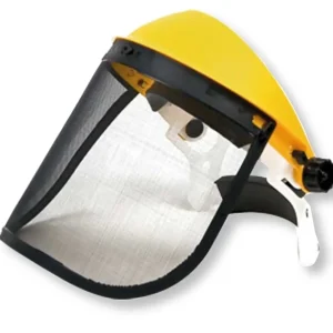 Visiera protettiva con schermo in rete e fermatesta regolabile