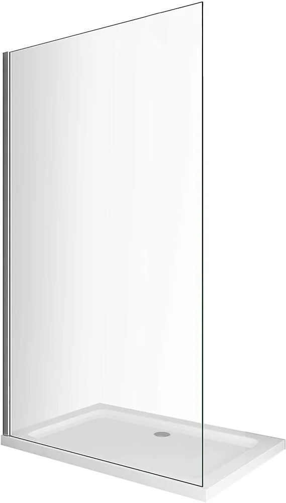 Box doccia in vetro trasparente-clear parete fissa cm.68×190