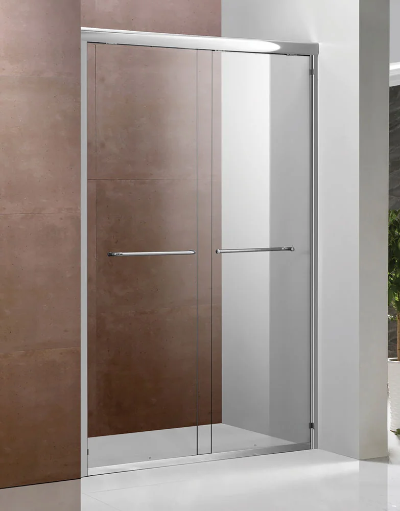 Box doccia in vetro trasparente-clear 2 porte scorrevoli cm. 118