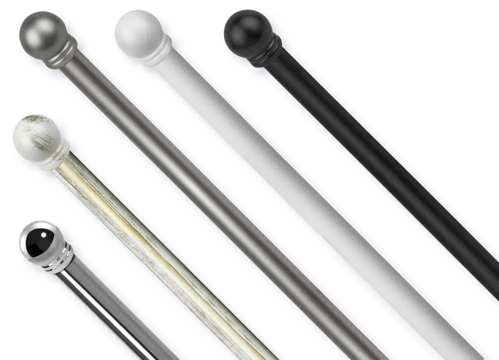 Bastoni per Tende in Acciaio 120/210CM BOCCIA