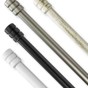 Bastoni per Tende in Acciaio 120/210CM CILINDRO