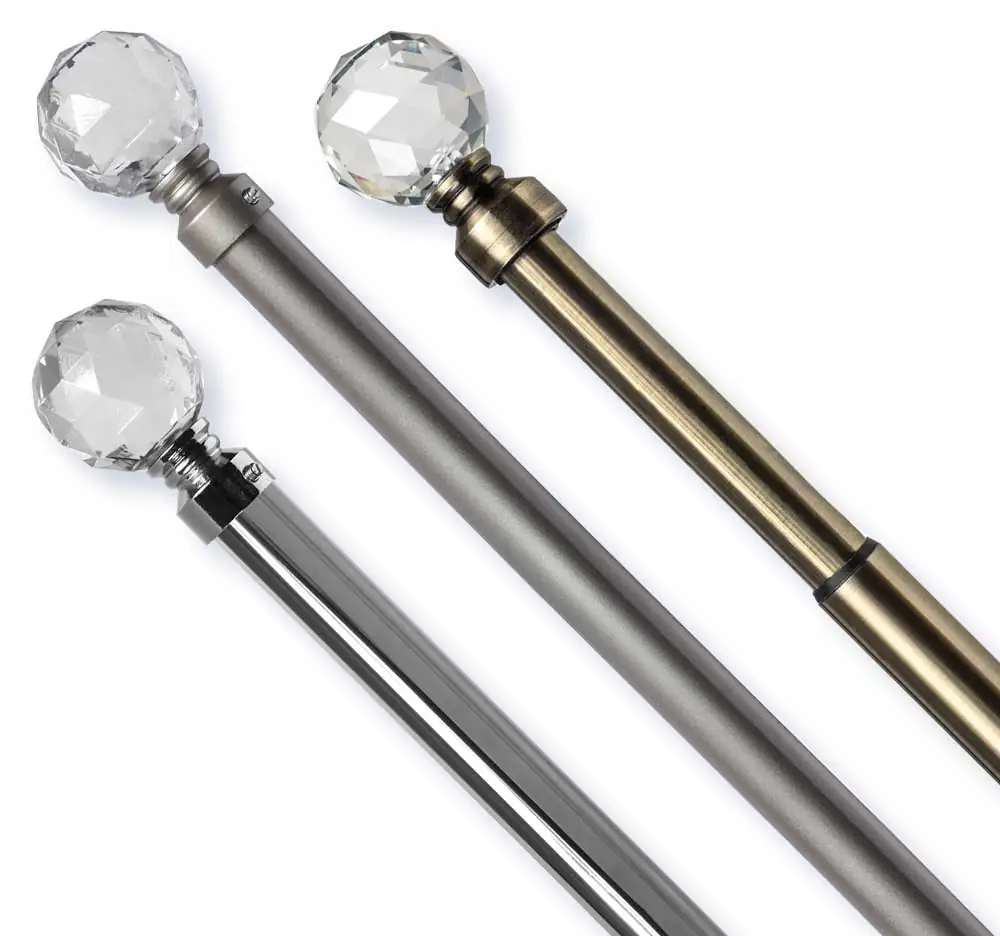 Bastoni per Tende in Acciaio 120/210CM LUCE