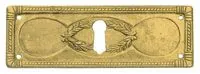 Bocchetta ottone finitura bronzo antico 96x32mm. art.45.765 fin.02