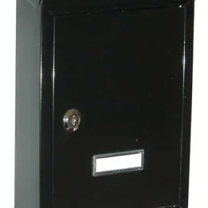 Cassetta Lettere Prima in acciaio verniciato nero cm.21x6,5x30h