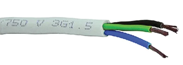 Cavo bianco tripolare in bobina da 100 mt.