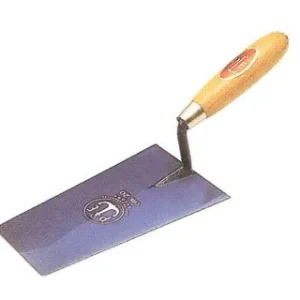 Cazzuola punta quadra in acciaio e legno verniciato