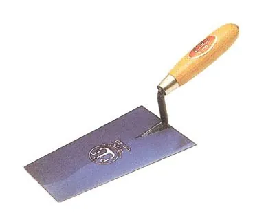 Cazzuola punta quadra in acciaio e legno verniciato