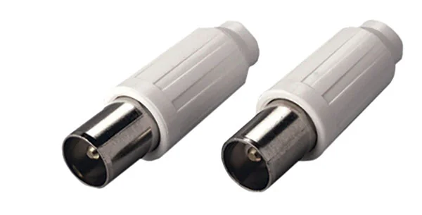 Coppia spine coassiali schermate 75 ohm in blister