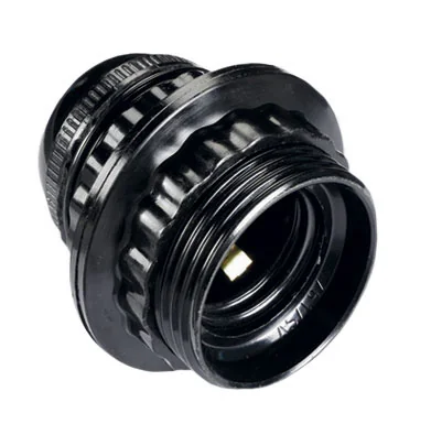 Portalampada filettato con ghiera 150W 4A 250V, attacco E27