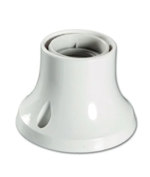 Portalampada da parete e27 base diritta colore bianco