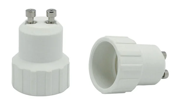 Adattatore con attacco gu10 e uscita e 14, colore bianco