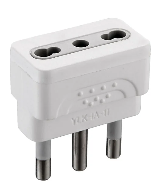 Adattatore 16a presa bipasso colore bianco