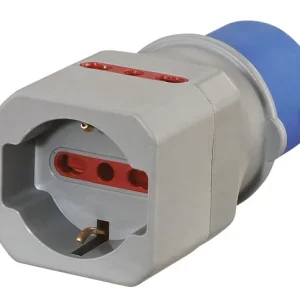 Adattatore industriale spina cee presa universale + 2 bivalenti