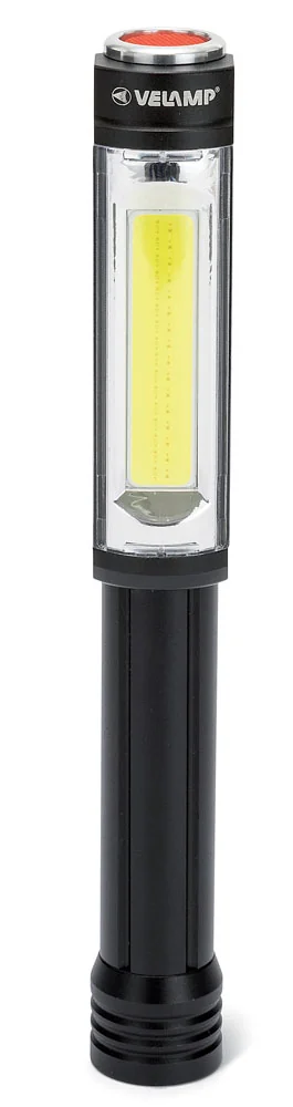 Torcia in alluminio Big Daddy COB LED 3W + flash rosso con magnete