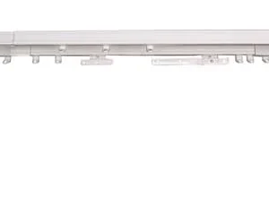 Binario estensibile con mantovana in acciaio verniciato