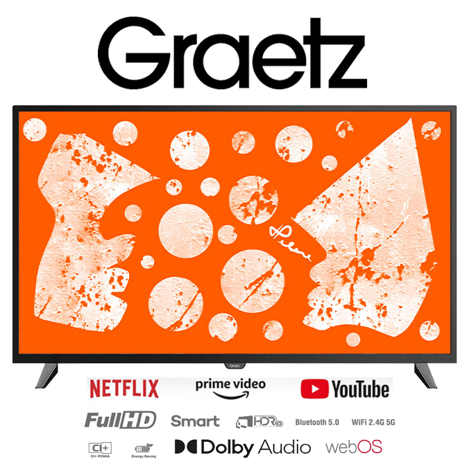 SMART TV Graetz 43″ GR43Z1470 LED Full-HD HDR10 WebOs 2.0