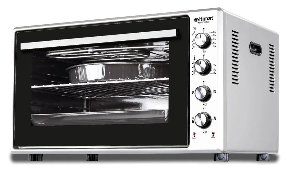 Forno elettrico ventilato con timer e doppio vetro 75 lt. cm.75x53x45