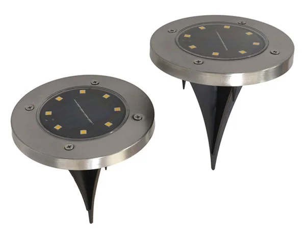Lampada led x2 suolo energia solare