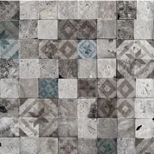 Tappeto Joke Mosaic Blue H.50cm