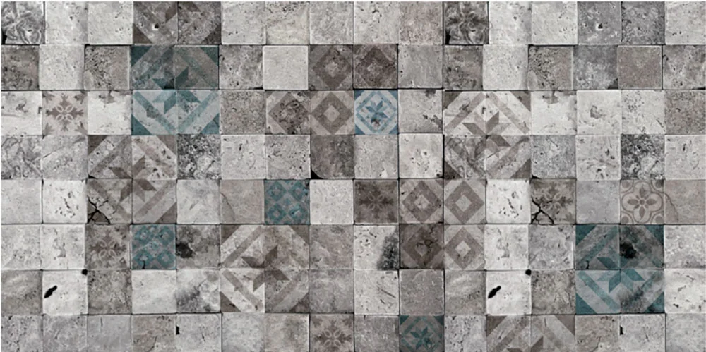 Tappeto Joke Mosaic Blue H.50cm