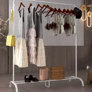 Stand appendiabiti multiuso in acciaio verniciato bianco "TEDDY"
