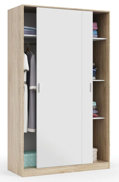 Armadio 2ante scorrevoli 120x50x200h canadian bianco