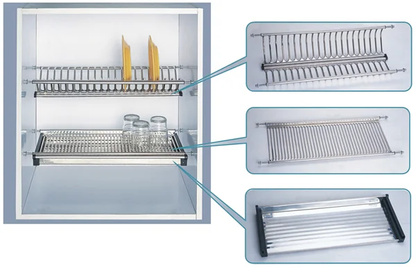 Scolapiati in acciaio INOX per pensili