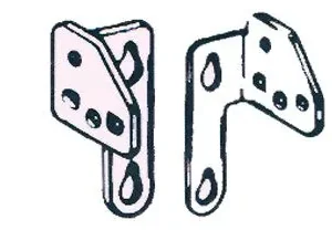 Coppia staffe laterali parete 4346