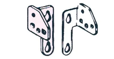 Coppia staffe laterali parete 4346