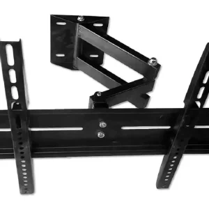 Supporto tv doppio braccio inclinabile max 65p. in acciaio colore nero