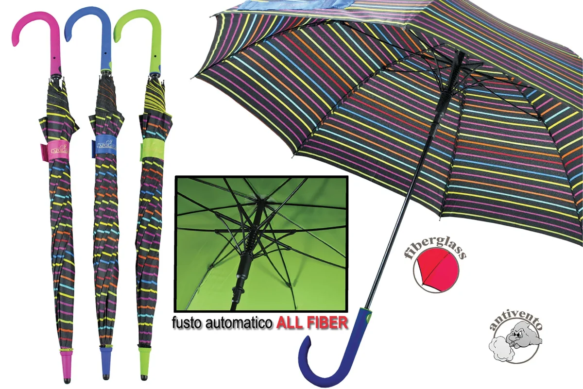 Ombrello automatico fiber pongee fantasia