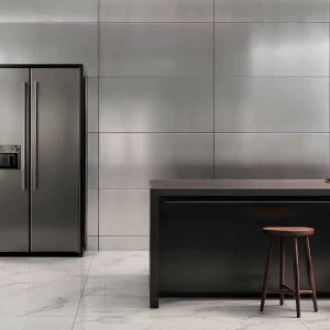 Pannello Murale in UV Effetto Acciaio cm.120x60x0,3