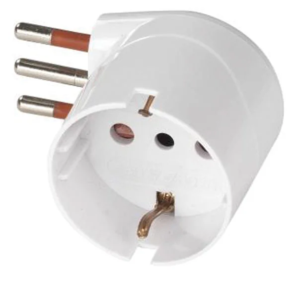 Adattat.schuko 90g 10a 2p+t bianco