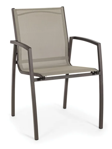 Sedia Alluminio con Braccioli Hilla Coffee