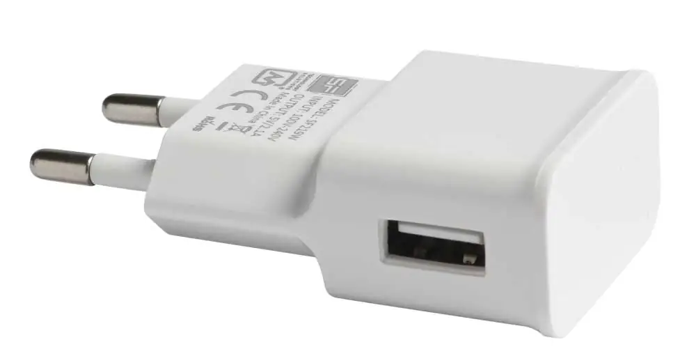 Caricatore presa muro 1usb bianco