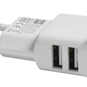 Caricatore presa muro 2usb bianco