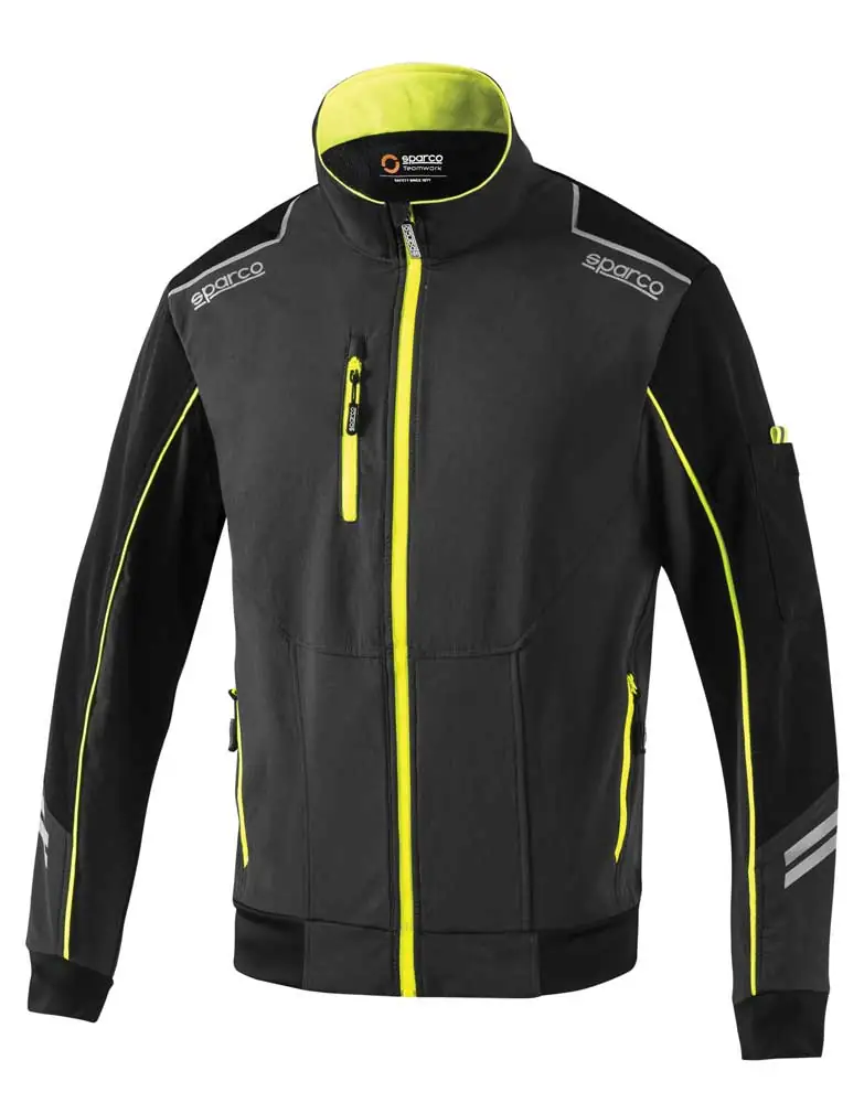Giacca antivento Light Shell Sparco grigio-giallo fluo