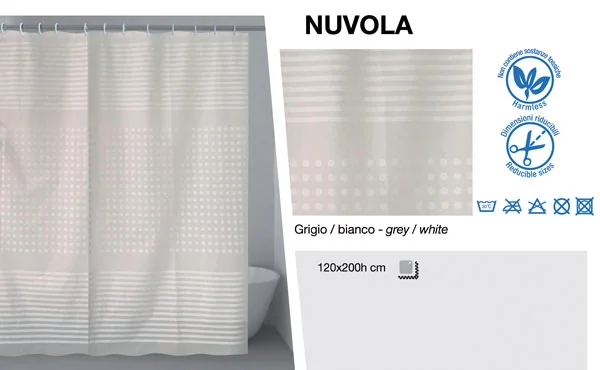 Tenda doccia Nuvola in vinile