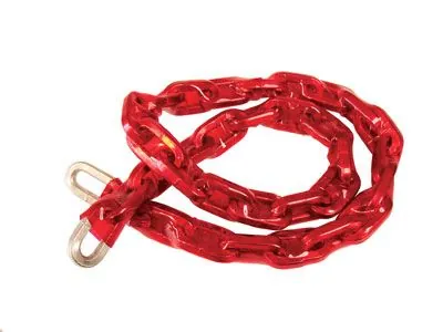 Catena a maglia quadra in acciaio cementato e zincato D.8 mm.