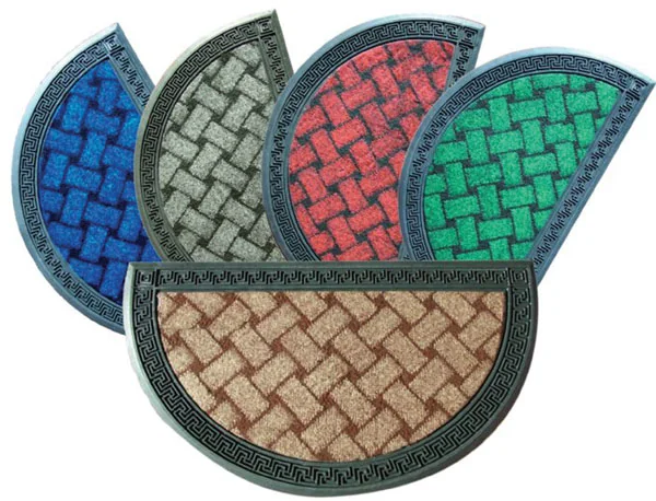 Tappeto Zerbino greca cm.40×60 semiovale, colori assortiti