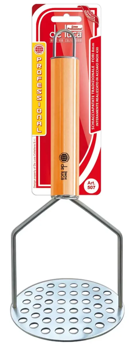 Schiacciapatate inox con fori tradizionali