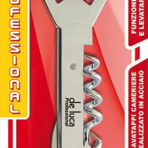 Levatappi tirabuscio in acciaio INOX Linea Professional