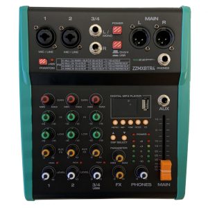 ZZIPP ZZMXBTR4 – Mixer Compatto 4 Canali con Multieffetto